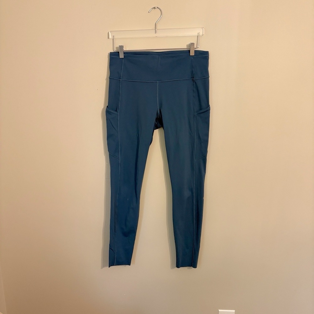 Lululemon Fast and Free 28” Leggings in Nocturnal Teal Size 12